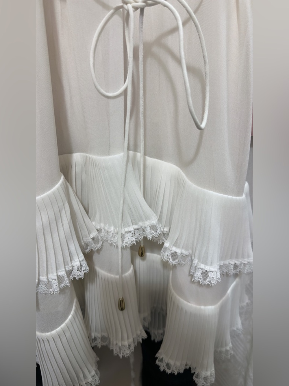 Zimmerman Elegant White Ruffle Dress - Picture 2 of 5